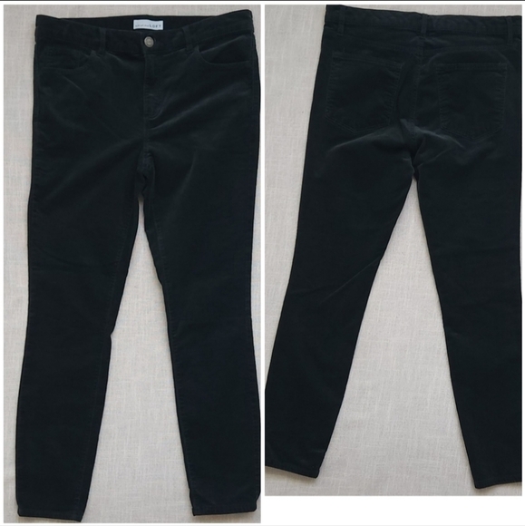 Ann Taylor Loft Green Modern Velvet Jeans Pants - Picture 2 of 5